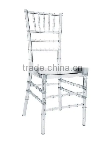 Transprarent resin acrylic plastic chair resin chiavari chair for sale