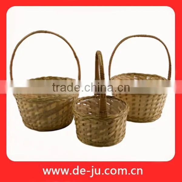 Knit Natural Bamboo Disposable Picnic Basket