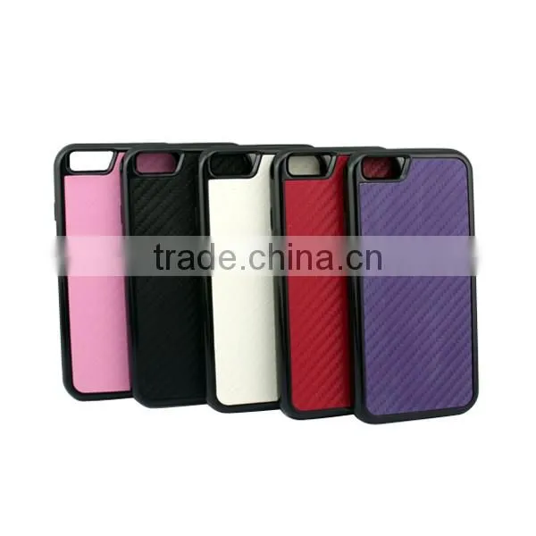 Cheap price custom blank TPU PC mobile phone case cover with leather for iphone 6 6 plus