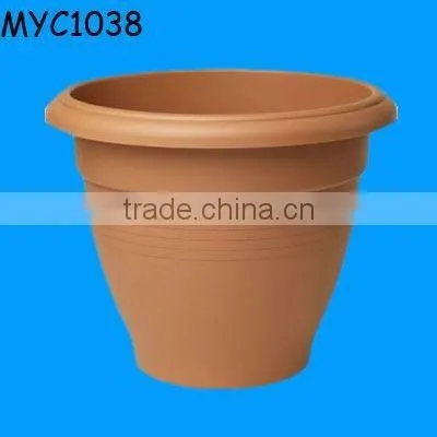 Gold plated terracotta indoor herb pots