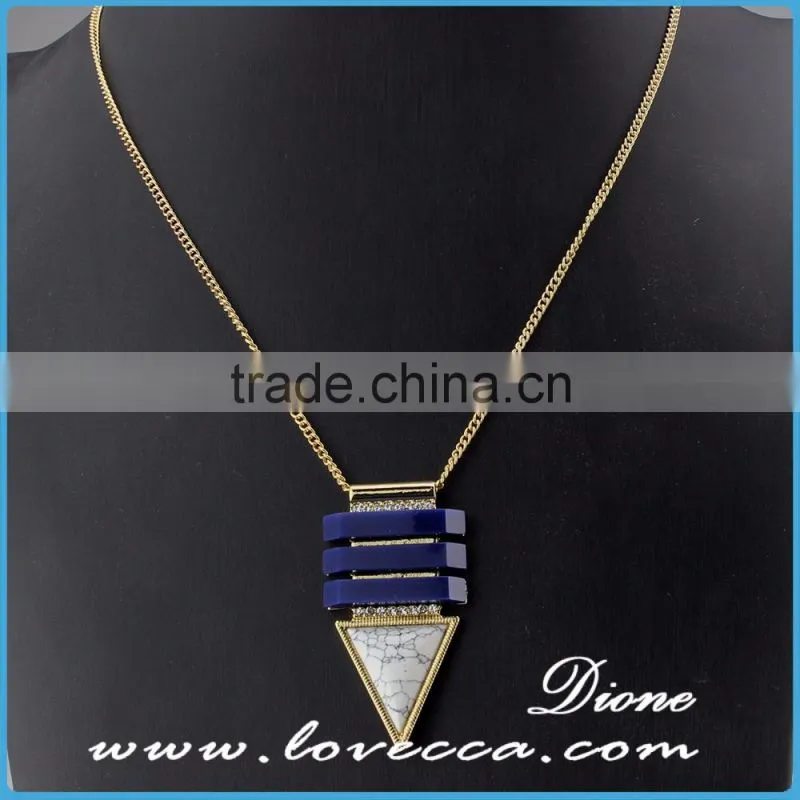 Wholesale Jewelry Gemstone Natural Stone Crystal Quartz Pendant Turquoise Necklace