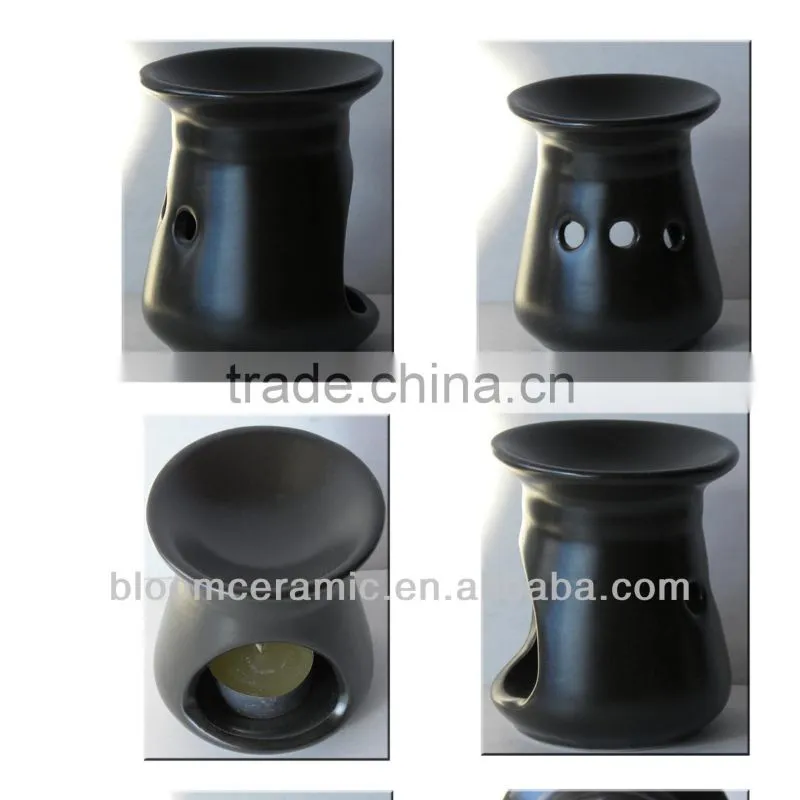 Plain ceramic oil burner gift set