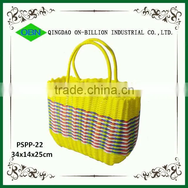 Wholesale Handmade Beach Plastic Woven Bag