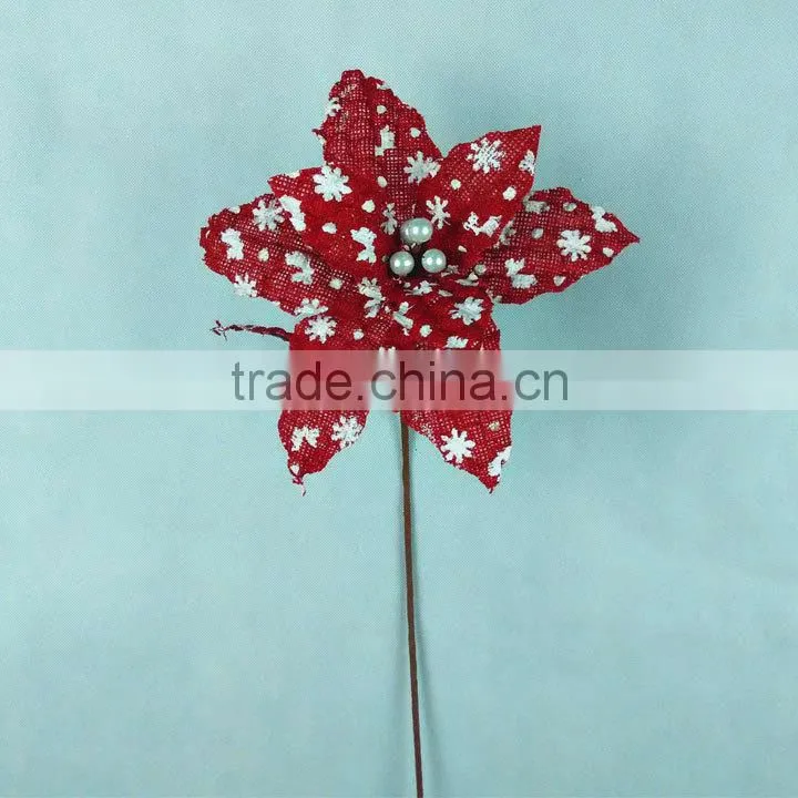 christmas decorations outdoor handmade decorative jute flowers
