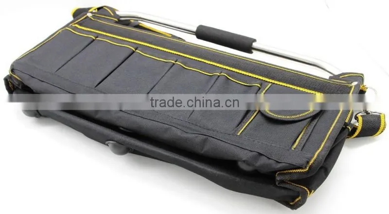 T0364 16" Collapsible Tool Tote Bag With Heavy Duty Base