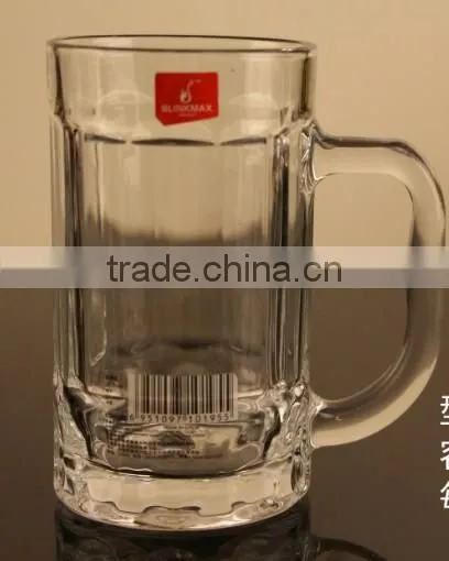 2016 new gift big capacity glass mug with customized logo
