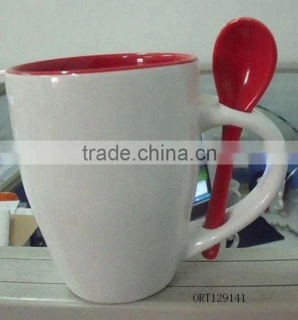 ceramic mug with spoon
