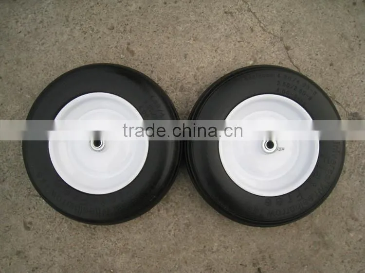 Wheelbarrow 4.0-8 Solid Heavy Duty PU Foam Rubber Wheel
