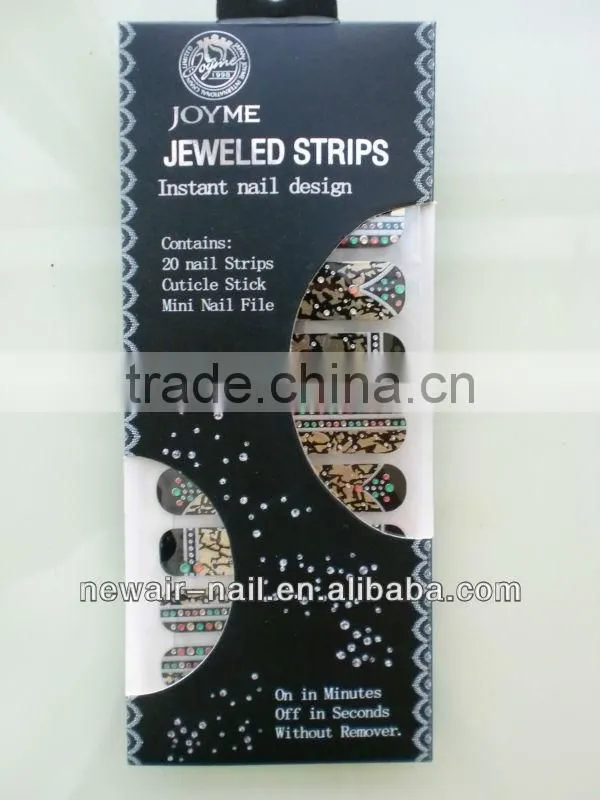 2014 new designs fashhion nail art sticker nail accessories 3d diamond nail sticker