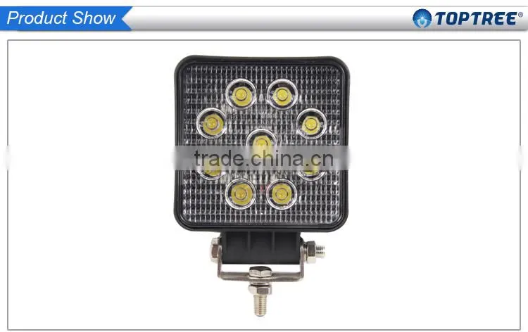 27W Plastic LED Working Lamp Square LED Truck Work Lights