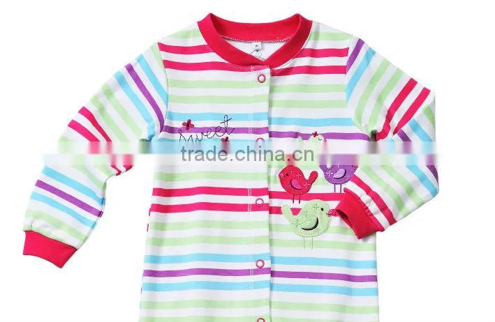 cotton yarn dyed jersey baby romper