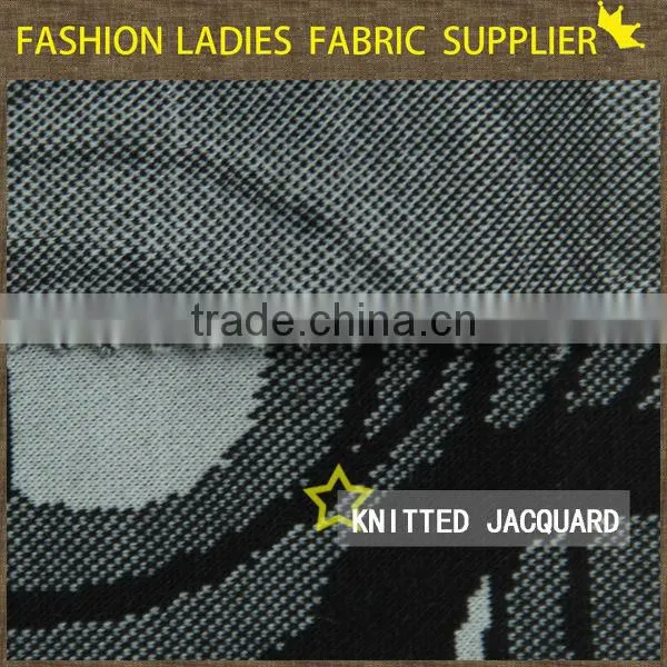 100%POLY 180GSM CIRCLR LADIES BASE SHIRT GARMENTS DRESS KNITTED JACQUARD FABRIC