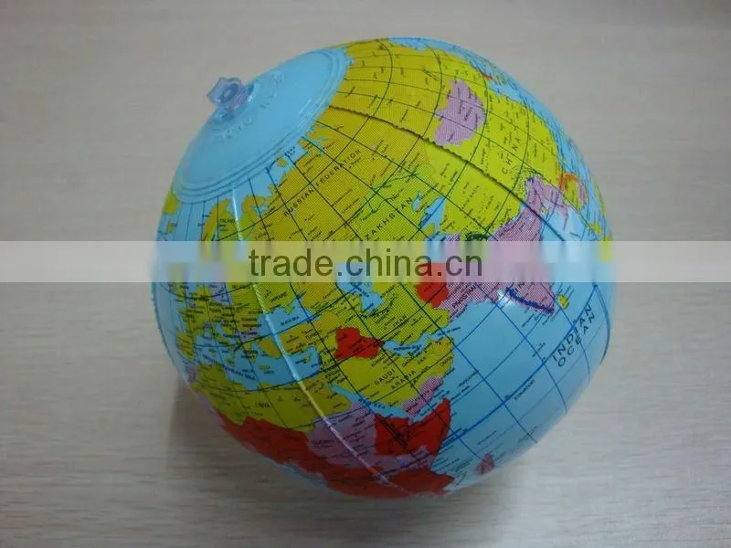 Deflated size 16 inches inflatable globe ball