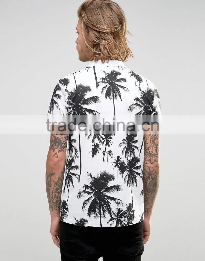 MGOO High Quality Sublimation All Over Print Mens Polos Team Workwear 100 Polyester Tops Shirt