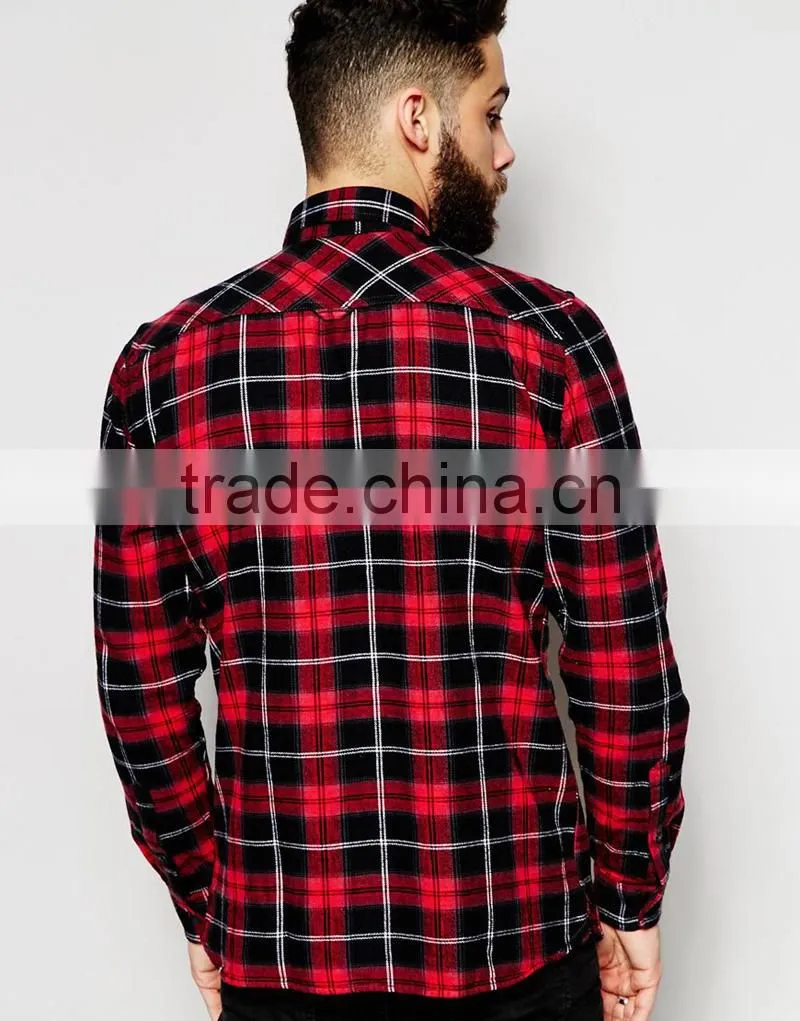 latest man Flannel Check Shirt with your logo