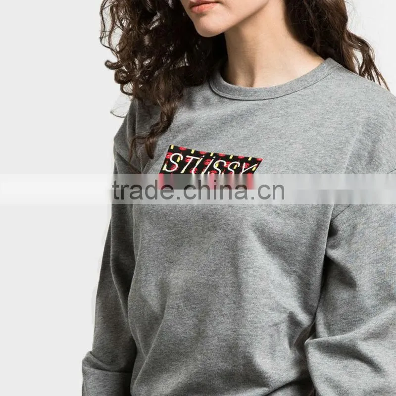 women wear hoodies long sleeve crew neck ladies hoodies