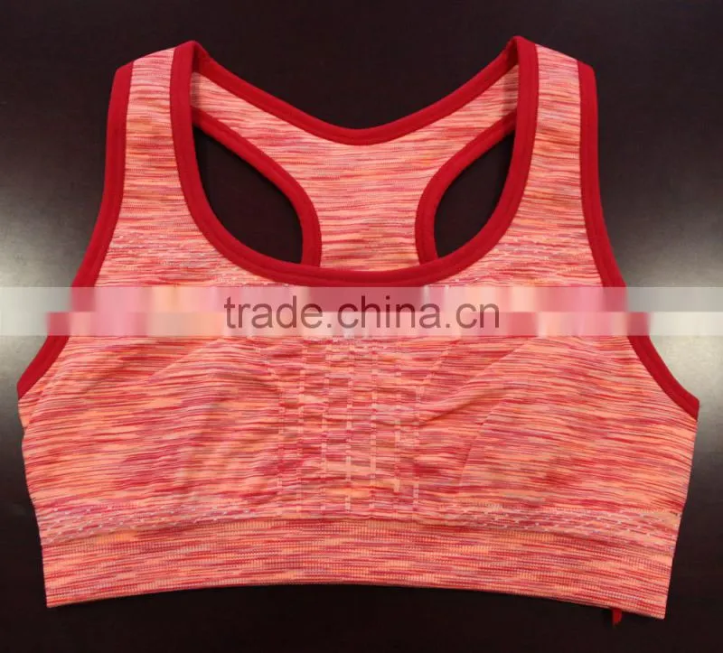 sport seamless space yarn stylish yoga sports girl tube sexy bra