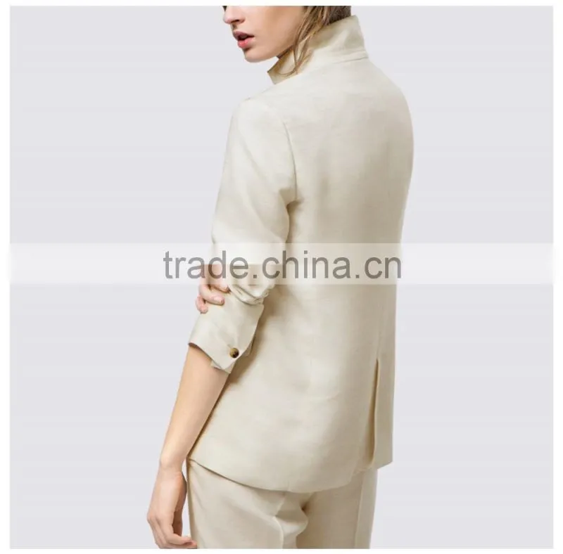 Custom Logo ladies white formal pant suits