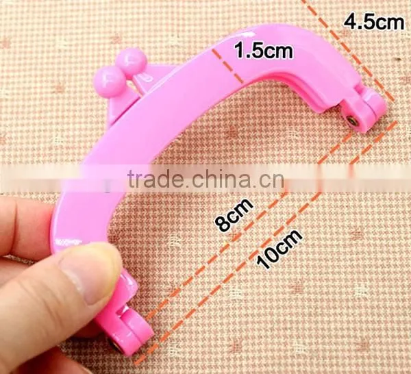 2016 new+ high quality bag accessory 10cm plastic purse frame