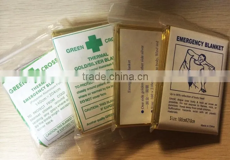 First Aid Use Foil Silver Gold Thermal Disposable Medical Emergency Blanket