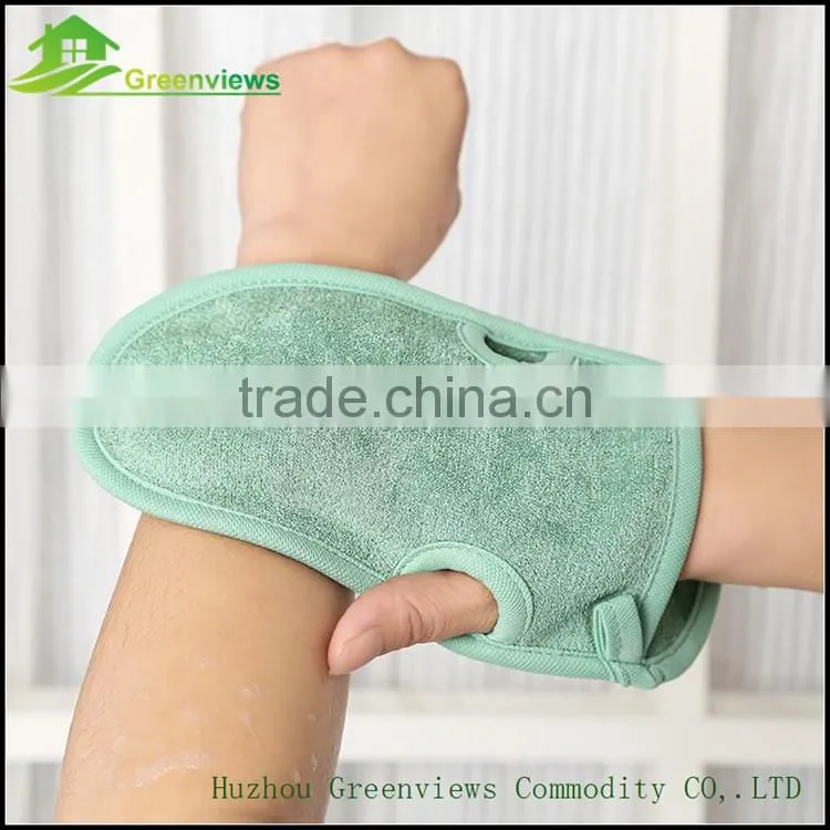Wholesale bath sponge brush shower scrubbers nylon exfoliating bath glove