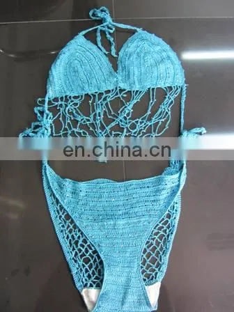 Missadola knitted one piece Crochet swimsuit