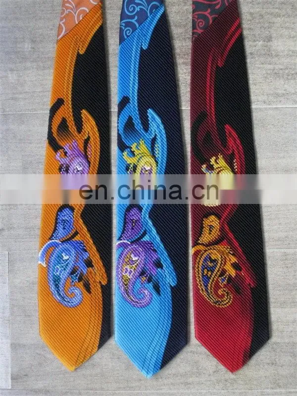 Top level best selling purple shirt print necktie