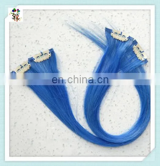 Cheap Girls Colored Hairpiece Synthetic Clip In Hair Extensions HPC-0161