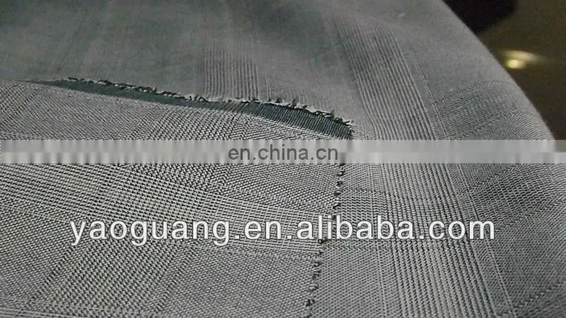 Large Check Polyester Spandex fabric for making pant