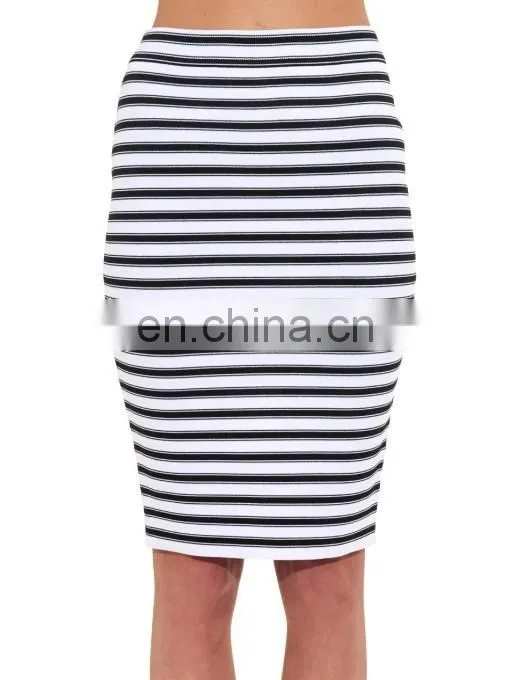 2016 New arrivel striped pencil skirt