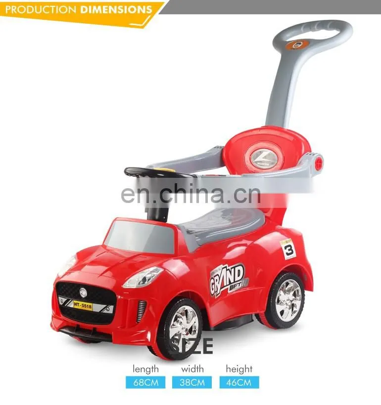 Newest cheap ride on electric car kids with push handle