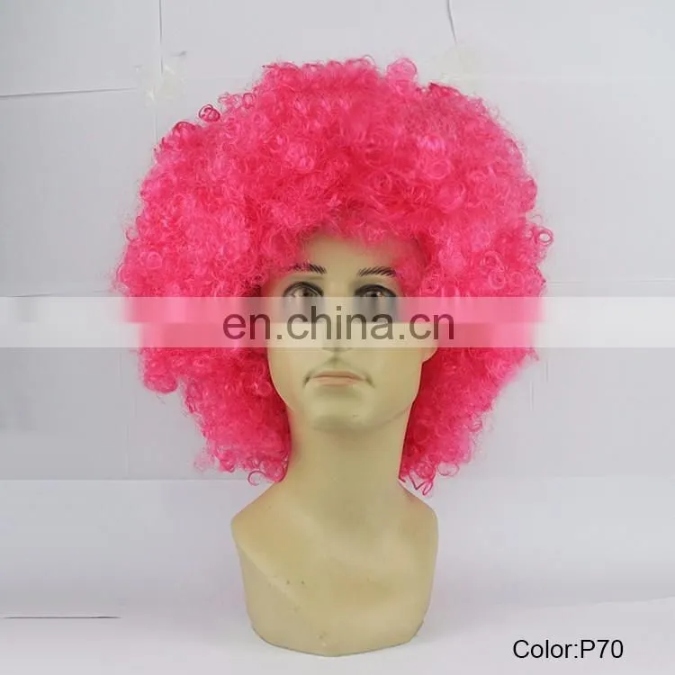party supplier accessories big pink afro wig PC41