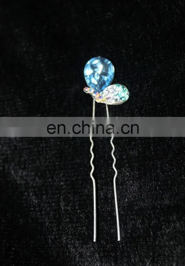 New Silver Plated Wedding Bridal Rhinestones Crystal Pearl Flower HairPin