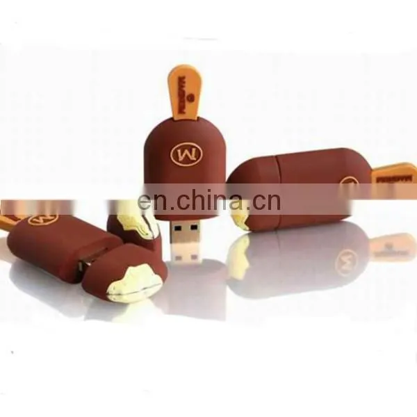 Bulk promotional silicone pvc 2gb usb flash driver with custom design (usb 2.0)