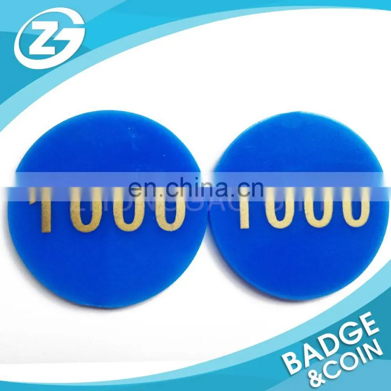 Plastic Chips Game Coin Double Faced Digital Bronzier Bargaining Challenge Coins Plastic Token Coin
