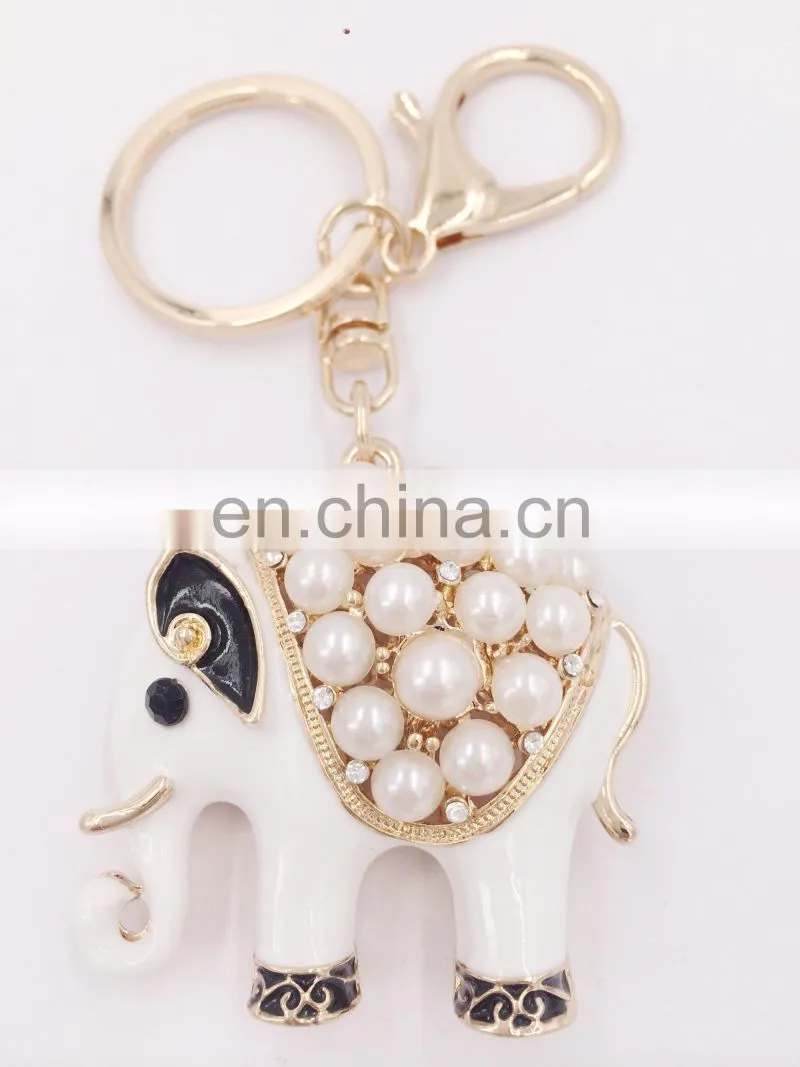Animal Auspicious Elephant Key Chains Car Keyring Handbag Pendant Jewelry Ornaments