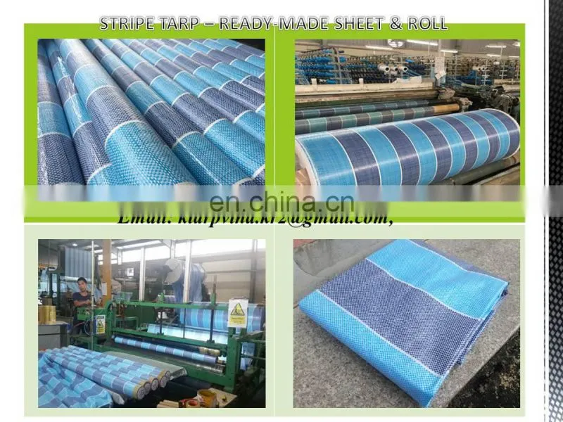 Colorful stripe Pe tarpaulin, Roll Tarpaulin, made in Vietnam - to Indonesia