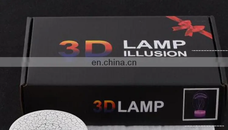 Magical Panel Optical Illusion 7 colors changing USB style Visual 3D LED light night table Lamp For Kids
