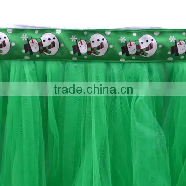 Home Decoration Tutu Tulle Table Skirt Cover Green SD103
