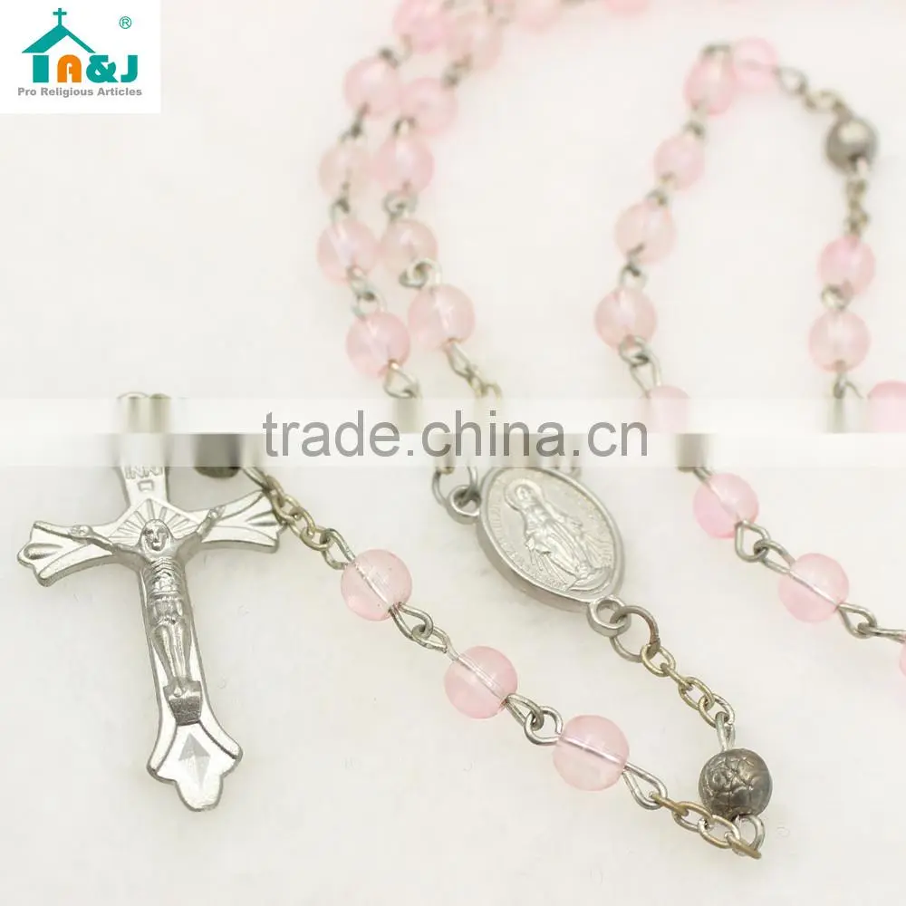 Hot sale plastic rosary bead necklace