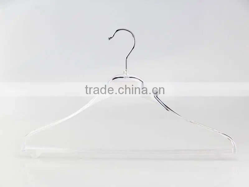 IMY-474 transparent plastic bar hanger for lady clothes hangers