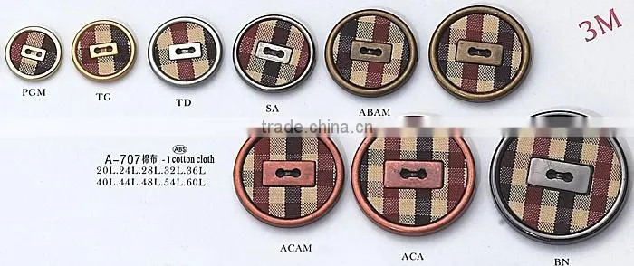 2holes round fashion fabric covered button