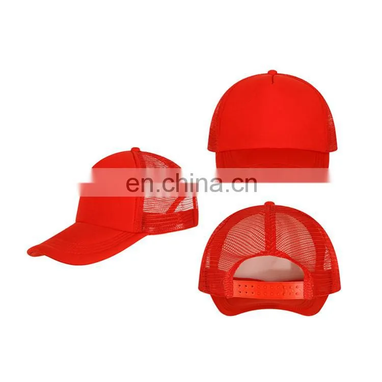 Promational Foam Blank Truck Cap Custom 6 Panel Trucker Mesh Embroidery Patch Trucker Hat Cap