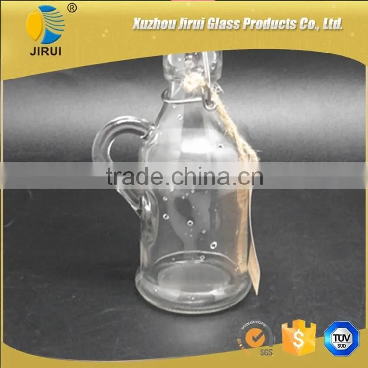 Small Glass Wine Bottle With Handle