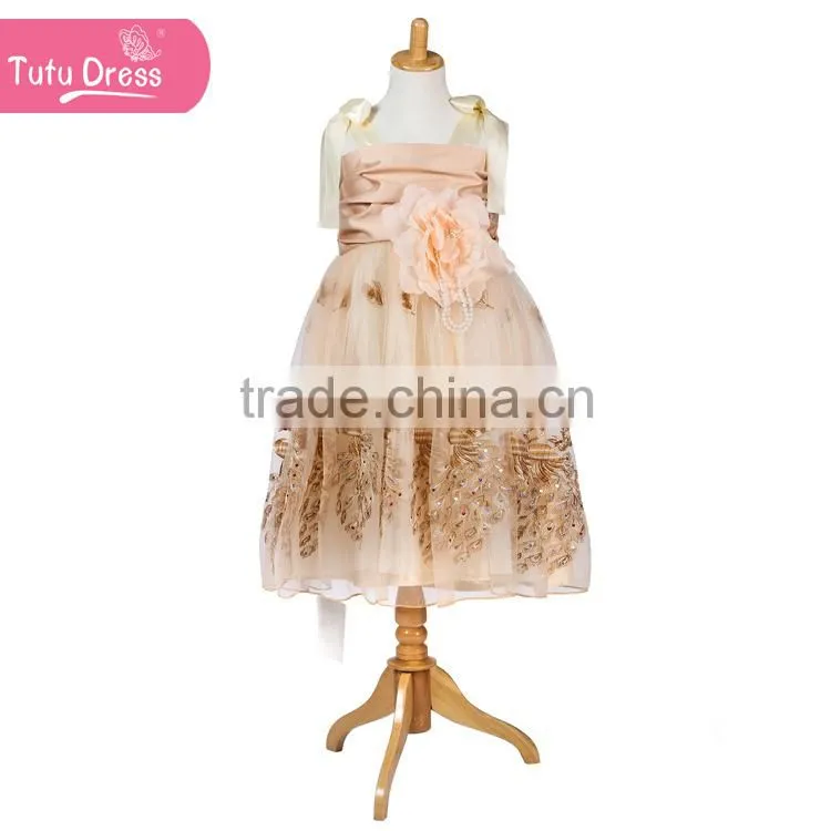 2015 hot selling Girls party dresses for new year gift