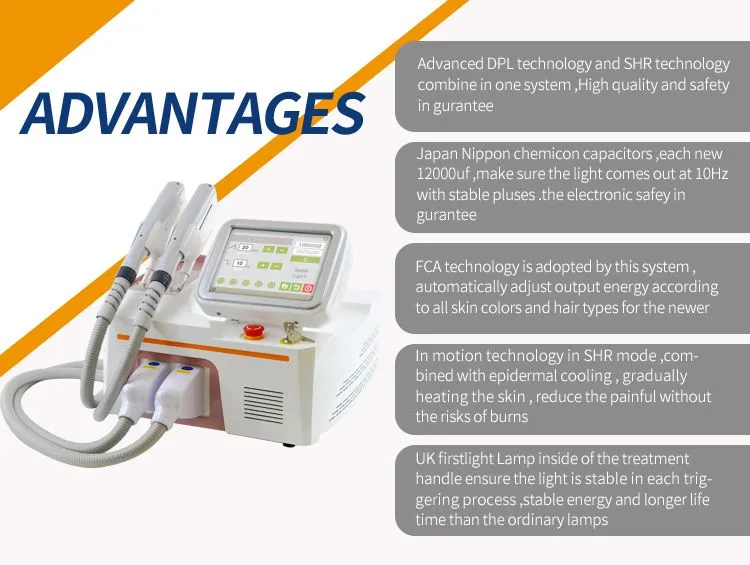 Portable DPL Optical Skin Beautification Skin Rejuvenation BBL Pigmentation 480nm Dpl Freckles Age Spots Removal