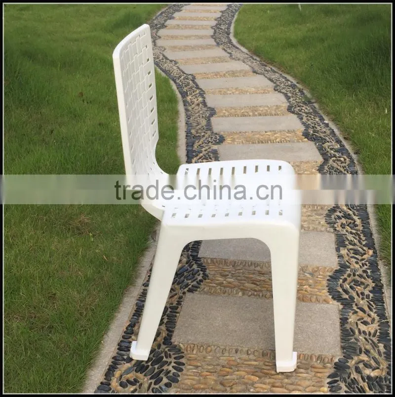 armless plastic chair /white/new design outdoor chair