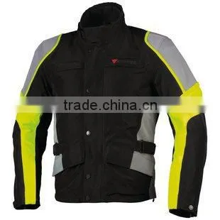 Men's Cordura Touring Motorcycle Jacket - Black with Red
