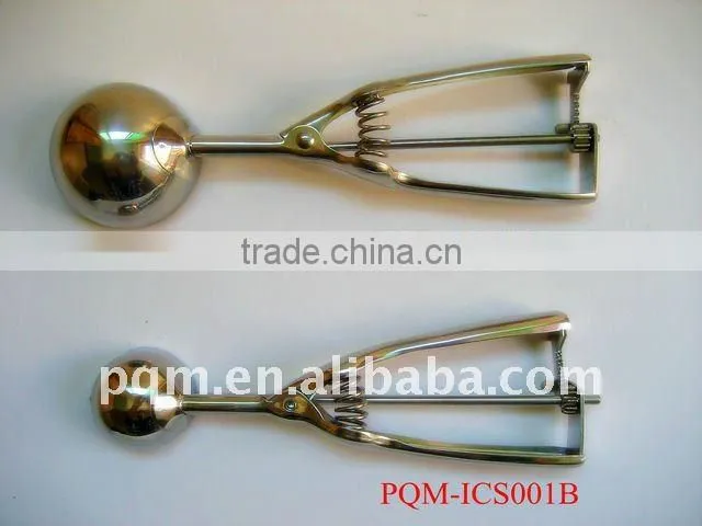 Stainless steel manual ice cream spoon 001B