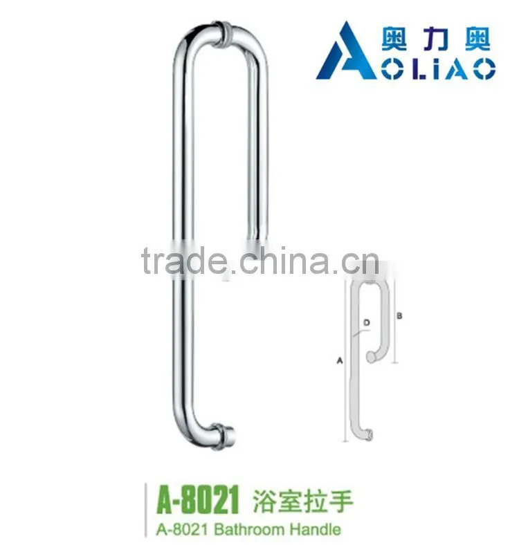 High quality Stainless Steel mirror or sand polish bathroom stainless steel glass door handle